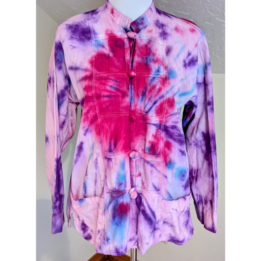 Tie-Dye Pink & Purple Womens Jacket